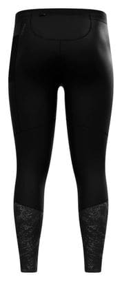 Dames Lange Hardloop Tight Odlo Zeroweight Warm 2.0 Reflecterend Zwart