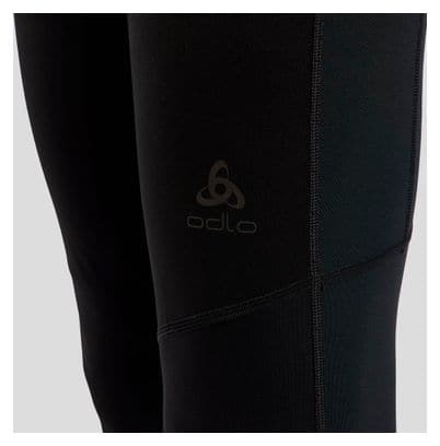 Dames Lange Hardloop Tight Odlo Zeroweight Warm 2.0 Reflecterend Zwart