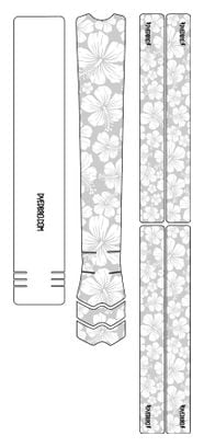 Kit de Protection Cadre Dyedbro Frame Hawaiian Flowers Blanc