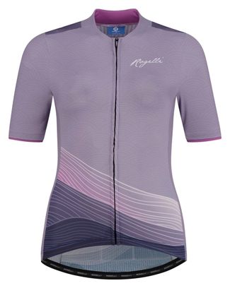 Maillot Manches Courtes Velo Rogelli Peace - Femme - Violet/Rose