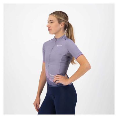 Maillot Manches Courtes Velo Rogelli Peace - Femme - Violet/Rose