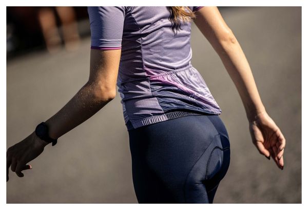 Maillot Manches Courtes Velo Rogelli Peace - Femme - Violet/Rose