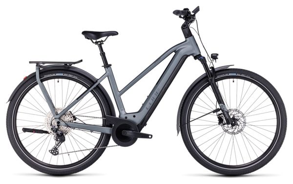 Cube Kathmandu Hybrid Pro 625 Trapeze Elektrische Stadsfiets Shimano Deore 11S 625 Wh 700 mm Flash Grey 2023