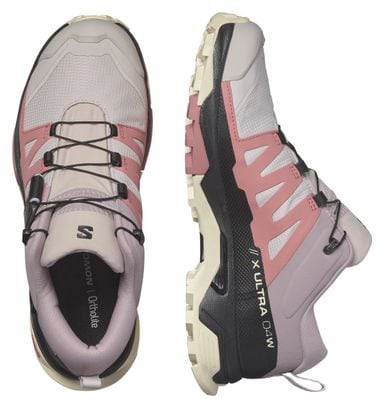 Damen-Wanderschuhe Salomon X Ultra 4 GTX Pink Schwarz