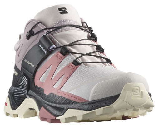 Damen-Wanderschuhe Salomon X Ultra 4 GTX Pink Schwarz