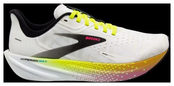 Brooks Hyperion Max Running Shoes White Yellow Men's