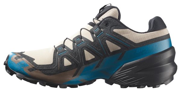 Salomon Speedcross 6 Men's Trail Running Shoes - Beige/Blue