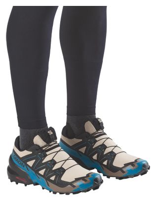 Salomon Speedcross 6 Men's Trail Running Shoes - Beige/Blue