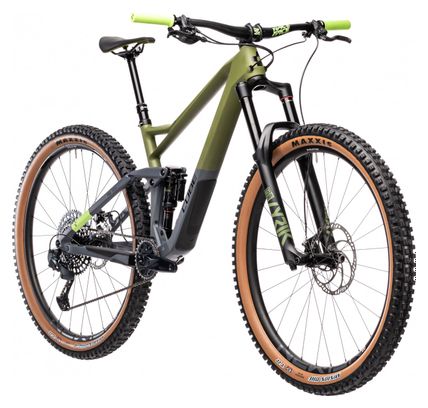 Cube Stereo 150 C:62 Race 29 Full Suspension MTB Sram GX Eagle 12S 29'' Olive Green Grey 2021