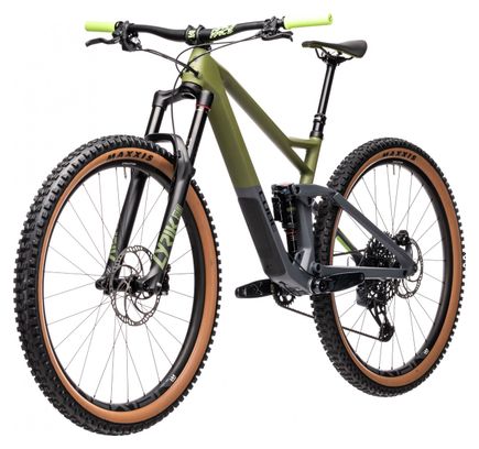 Cube Stereo 150 C:62 Race 29 Full Suspension MTB Sram GX Eagle 12S 29'' Olive Green Grey 2021