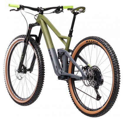 Cube Stereo 150 C:62 Race 29 Full Suspension MTB Sram GX Eagle 12S 29'' Olive Green Grey 2021