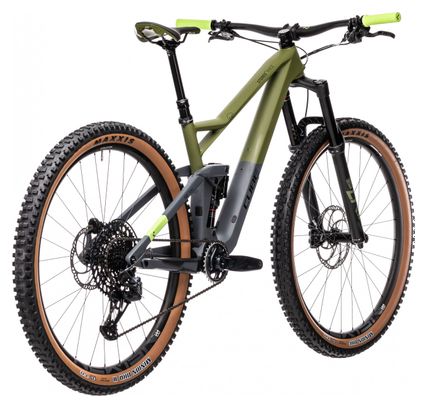 Cube Stereo 150 C:62 Race 29 Full Suspension MTB Sram GX Eagle 12S 29'' Olive Green Grey 2021