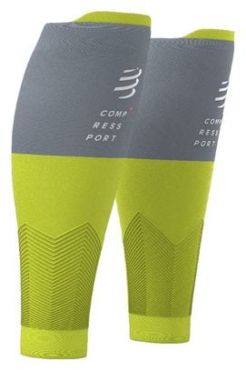 Manchons de Compression Compressport R2v2 Jaune / Gris Unisex