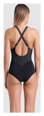Traje de baño para mujer Arena Shapewear Silvia Negro/Gris