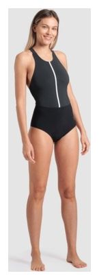 Traje de baño para mujer Arena Shapewear Silvia Negro/Gris