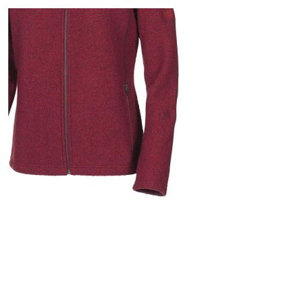 Ivanhoe cardigan en laine entièrement zippé pour femmes Beata Deep Red - Rouge