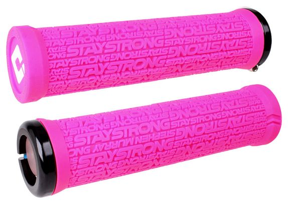 Pair of Odi Stay Strong Reactiv 135mm Pink Grips
