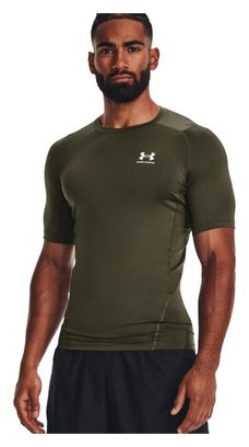 Camiseta de compresión Under Armour HeatGear caqui para hombre