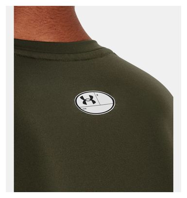 Camiseta de compresión Under Armour HeatGear caqui para hombre