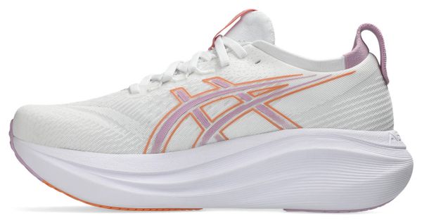 Chaussures Running Asics Gel-Nimbus 27 Blanc/Violet/Orange Femme