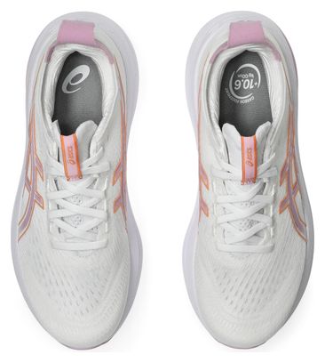 Chaussures Running Asics Gel-Nimbus 27 Blanc/Violet/Orange Femme