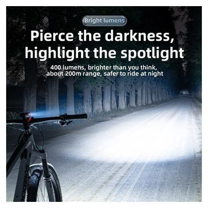 Lampe frontale de vélo LED rechargeable USB ultra-lumineuse