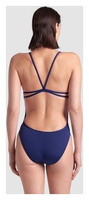 Maillot de bain Arena Team Dos Lace Uni Bleu Femme