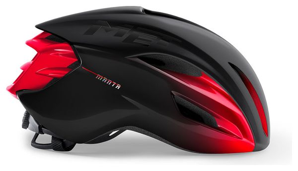 MET Manta Mips Aero Helmet Black / Metallic Red Matte / Gloss
