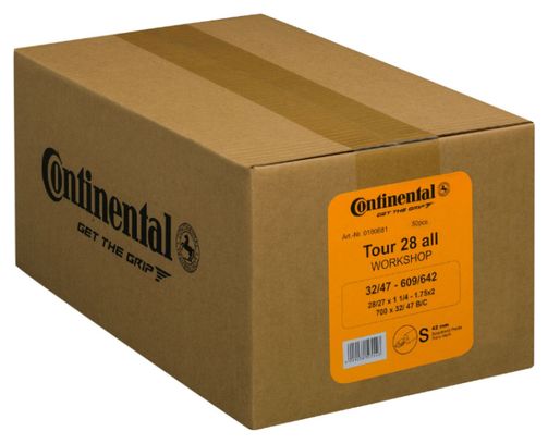 CHAMBRE A AIR VELO 700 x 32-47 CONTINENTAL VALVE PRESTA  42 mm (CARTON DE 50 PIECES)