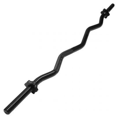 Barre Curl noire 120 cm -  Ø 30mm - Avec étoiles de serrage