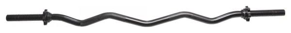 Barre Curl noire 120 cm -  Ø 30mm - Avec étoiles de serrage