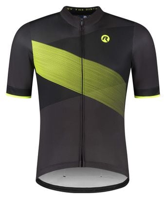 Maillot Manches Courtes Velo Rogelli Groove - Homme - Gris/Jaune