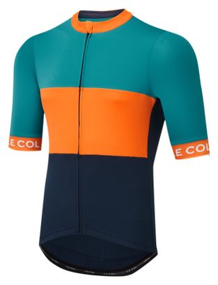 Kurzarmtrikot Le Col Sport Blau/Orange