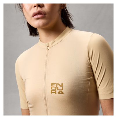 Maillot Manches Courtes Endura Alltrack Ride Beige Femme