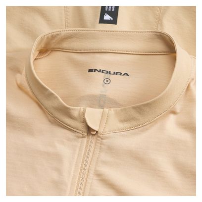Maillot Manches Courtes Endura Alltrack Ride Beige Femme