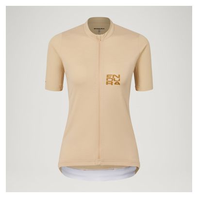 Maillot Manches Courtes Endura Alltrack Ride Beige Femme