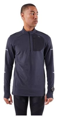 Kiprun 1/2 Zip Run 900 Warm Long Sleeve Shirt Black