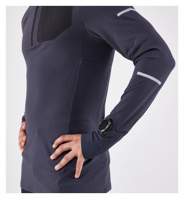 Kiprun 1/2 Zip Run 900 Warm Long Sleeve Shirt Black