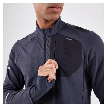 Kiprun 1/2 Zip Run 900 Warm Maglia a maniche lunghe Nero