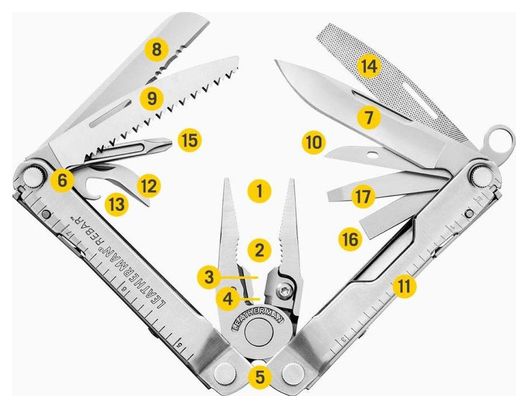 REBAR Pince 17 outils multi-fonctions - Leatherman