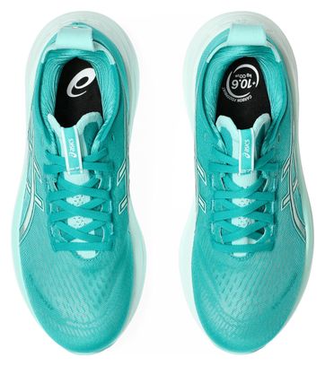 Chaussures Running Asics Gel-Nimbus 27 Vert/Blanc Femme