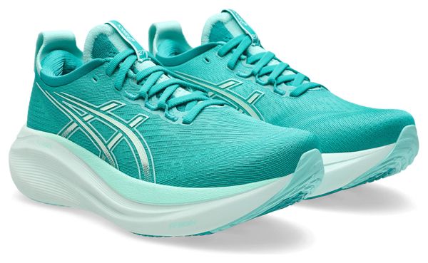 Chaussures Running Asics Gel-Nimbus 27 Vert/Blanc Femme