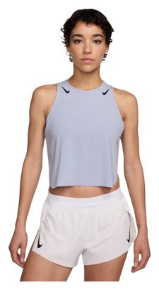 Dames Nike Dri-Fit ADV Aeroswift Crop Grijsblauwe Tank