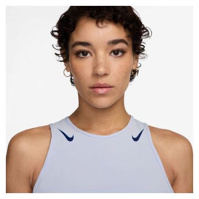 Dames Nike Dri-Fit ADV Aeroswift Crop Grijsblauwe Tank