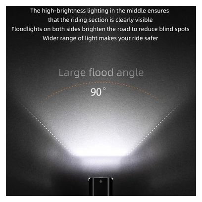 Phare de Vélo LED Brillant Lampe Torche Vélo Rechargeable