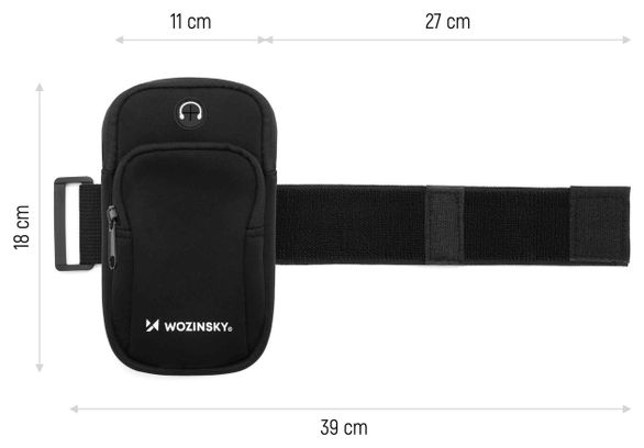 Brassard de sport pour téléphone - noir