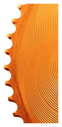 Alugear Round Narrow-Wide 110 BCD 4 Hole Asymmetrical Shimano 1x12 Speed Road / Gravel Orange Plato 