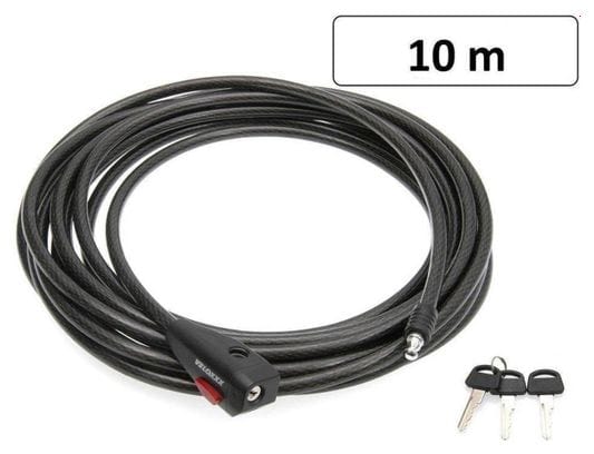 Stahlex XL Câble de verrouillage pour vélo - 3 clés - 10m x 12mm