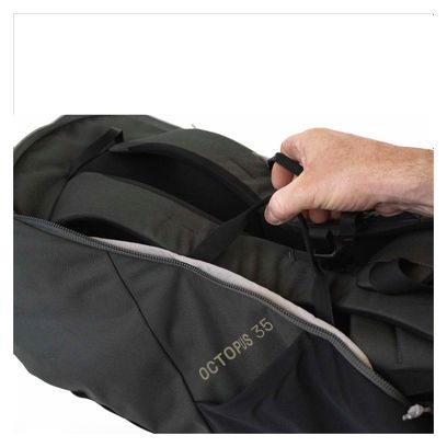 Mochila de escalada Pulpo de Hielo Azul 35L Negro/Caqui