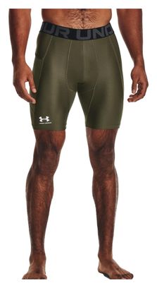 Pantalones cortos de compresión Under Armour HeatGear caqui para hombre